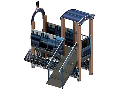 Игровая форма Поезд детства 3 серо-синий